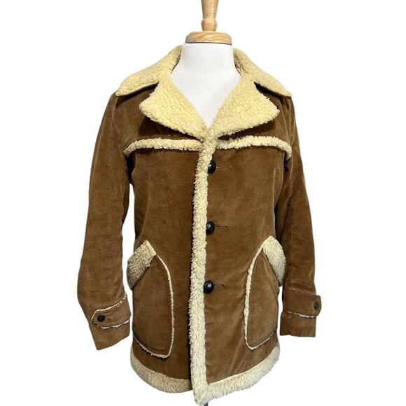 Rare 70's McGregor Jacket Sherpa Coat Yellowstone Rancher Women's 16 - Picture 1 of 10